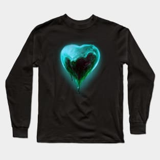 Teal Heart Long Sleeve T-Shirt